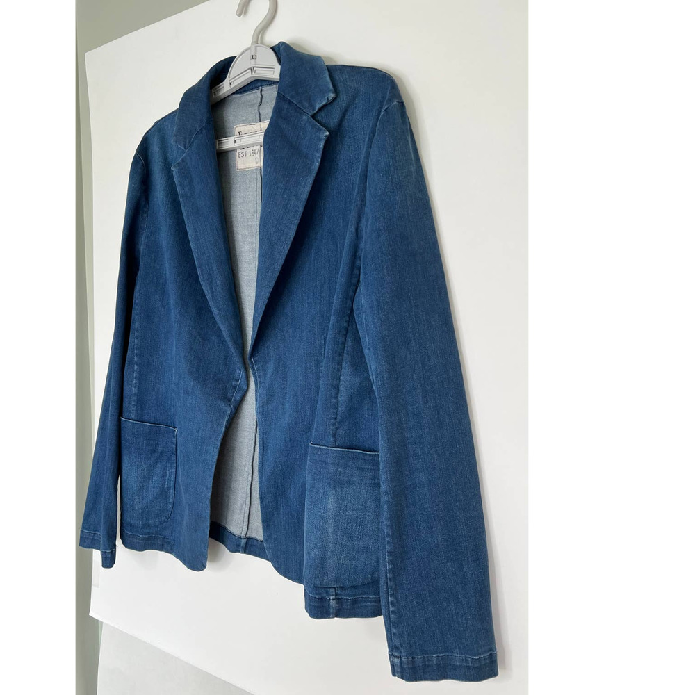 Frank & Eileen Denim Blazer Jacket in Deep Blue - Picture 3 of 14